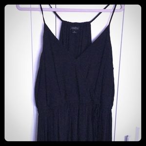 Lucky faux wrap black dress